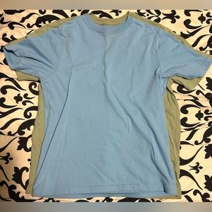 2 Wonder Nation blue& light olive green kids T- shirts- size husky 14/16